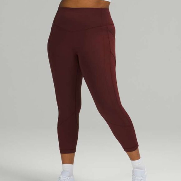 lululemon athletica Pants - NWOT Lululemon All the Right Places Crop Petite leggings Red Merlo Size 4 23”